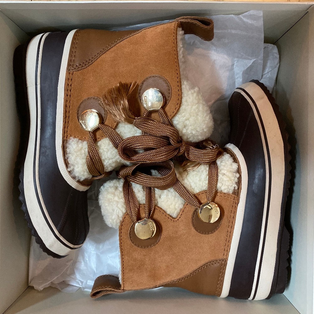 Chloe X Sorel Shearling Boots - Size 9